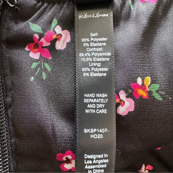 FOR LOVE & LEMONS Pansy Floral Mini Dress Size M - Picture 13 of 14